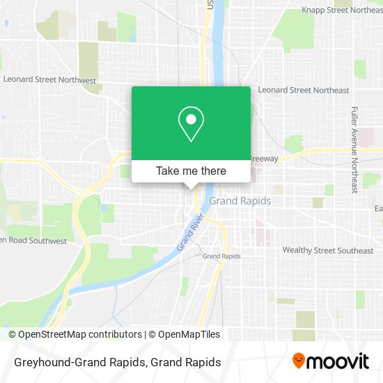 Greyhound-Grand Rapids map