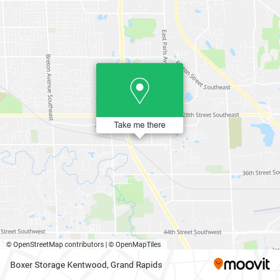 Boxer Storage Kentwood map