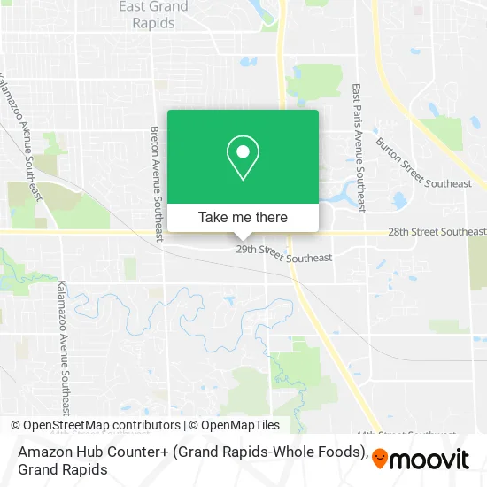 Mapa de Amazon Hub Counter+ (Grand Rapids-Whole Foods)
