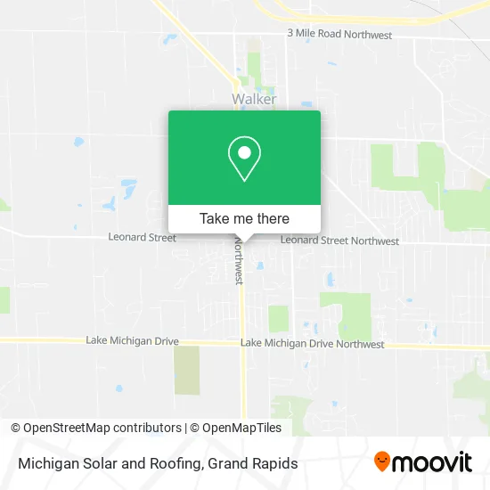 Michigan Solar and Roofing map