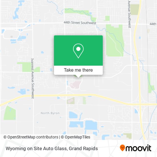 Mapa de Wyoming on Site Auto Glass