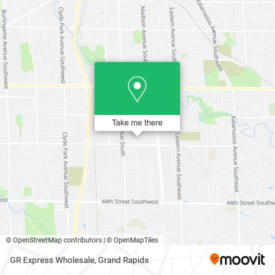 GR Express Wholesale map