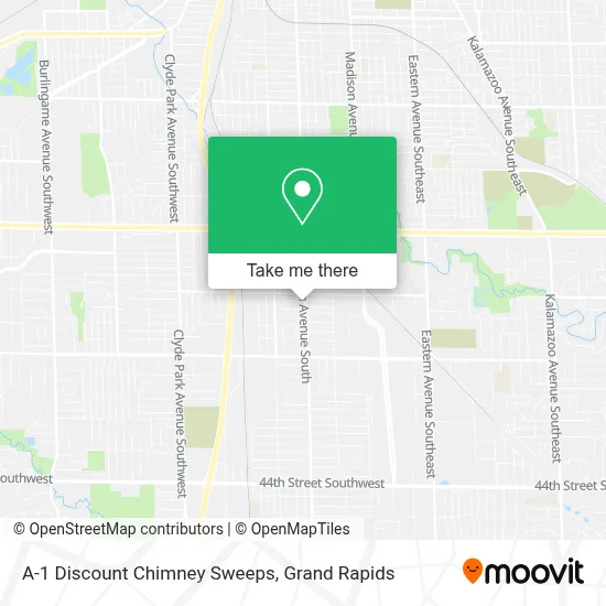 A-1 Discount Chimney Sweeps map