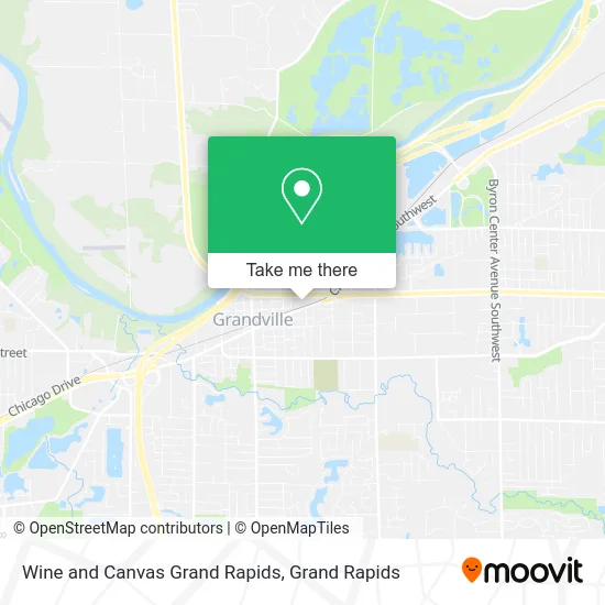 Wine and Canvas Grand Rapids map
