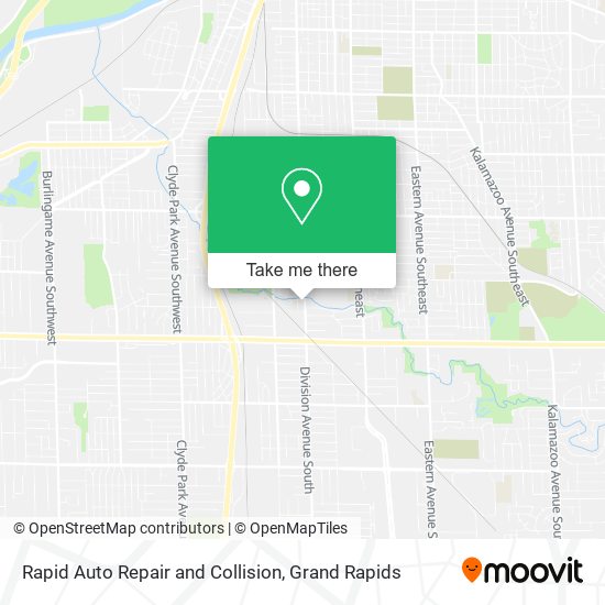 Mapa de Rapid Auto Repair and Collision