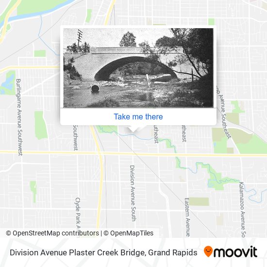 Mapa de Division Avenue Plaster Creek Bridge