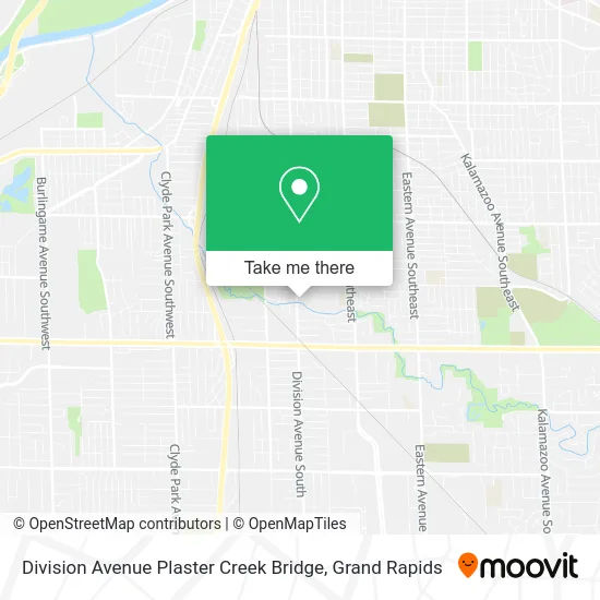 Division Avenue Plaster Creek Bridge map