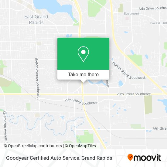 Mapa de Goodyear Certified Auto Service