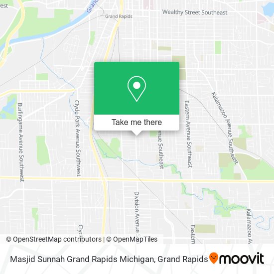 Mapa de Masjid Sunnah Grand Rapids Michigan