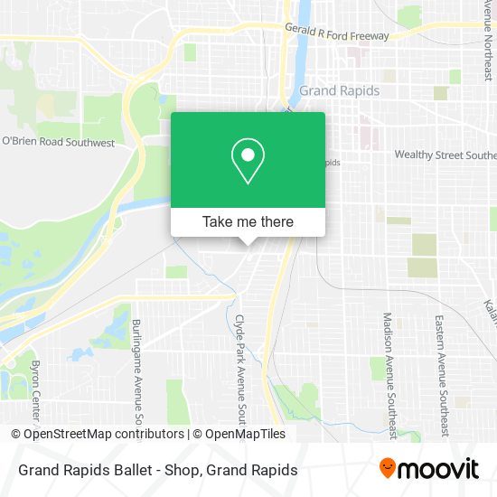 Grand Rapids Ballet - Shop map