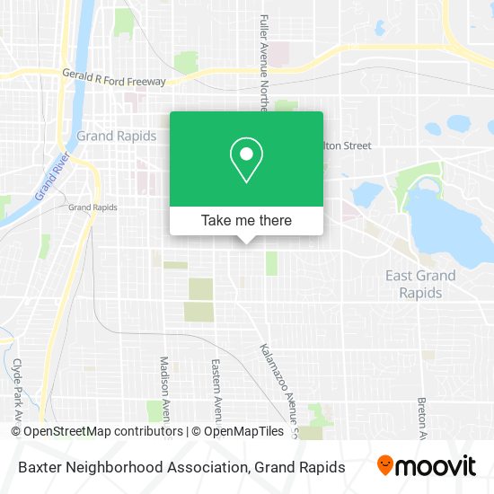 Baxter Neighborhood Association map