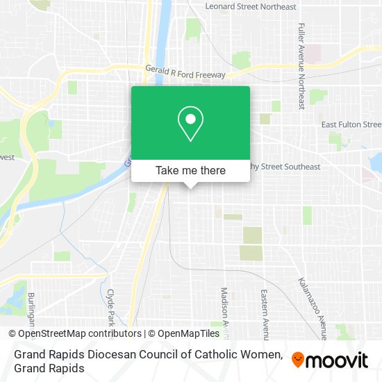 Grand Rapids Diocesan Council of Catholic Women map