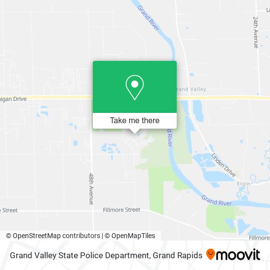 Grand Valley State Police Department map