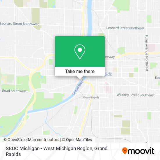 SBDC Michigan - West Michigan Region map