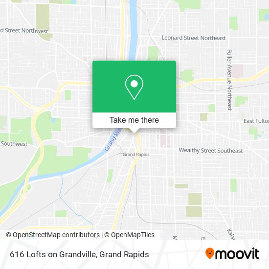 Mapa de 616 Lofts on Grandville