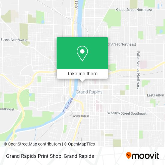 Grand Rapids Print Shop map