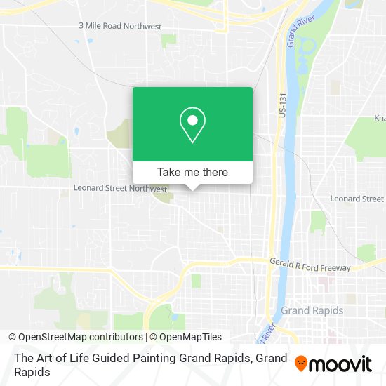 The Art of Life Guided Painting Grand Rapids map