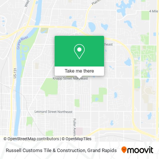 Mapa de Russell Customs Tile & Construction