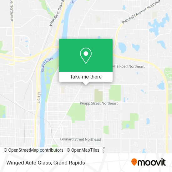 Winged Auto Glass map
