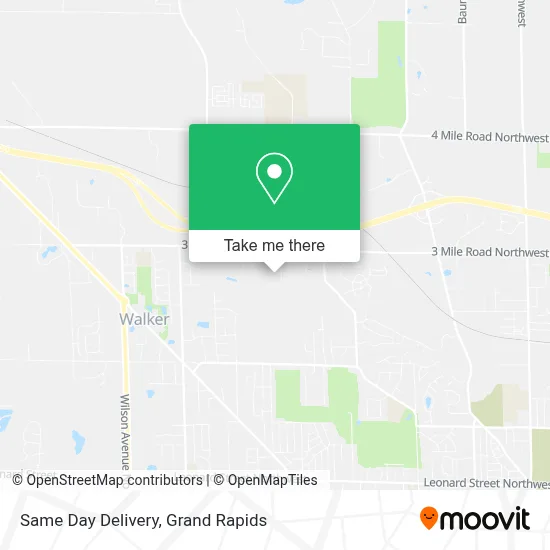 Same Day Delivery map