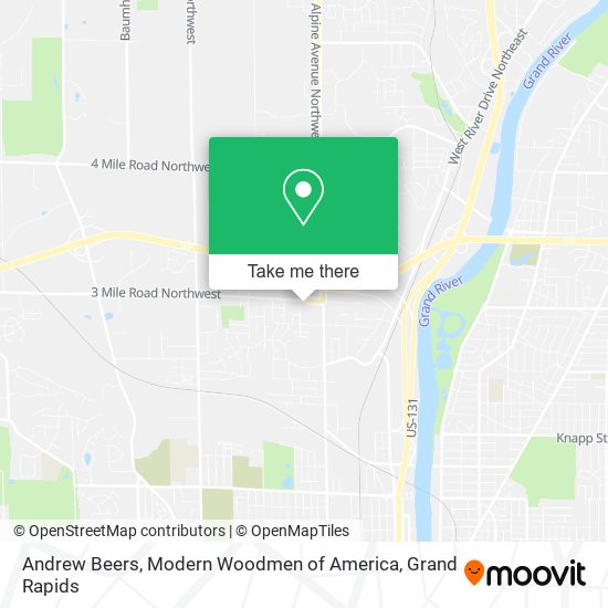 Andrew Beers, Modern Woodmen of America map