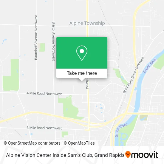 Alpine Vision Center Inside Sam's Club map