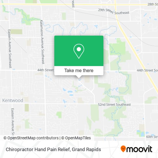 Chiropractor Hand Pain Relief map