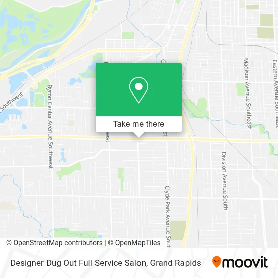 Designer Dug Out Full Service Salon map