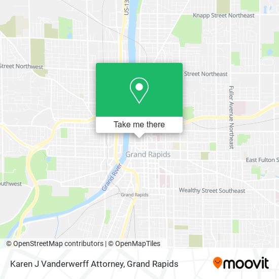 Karen J Vanderwerff Attorney map