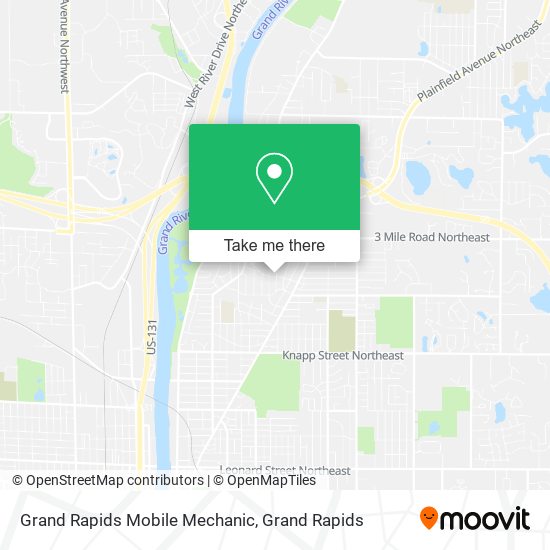 Grand Rapids Mobile Mechanic map
