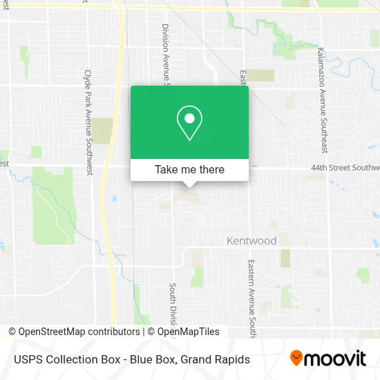 USPS Collection Box - Blue Box map