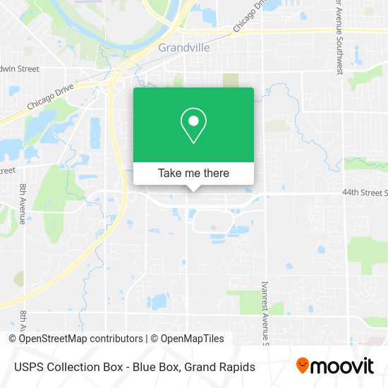 USPS Collection Box - Blue Box map