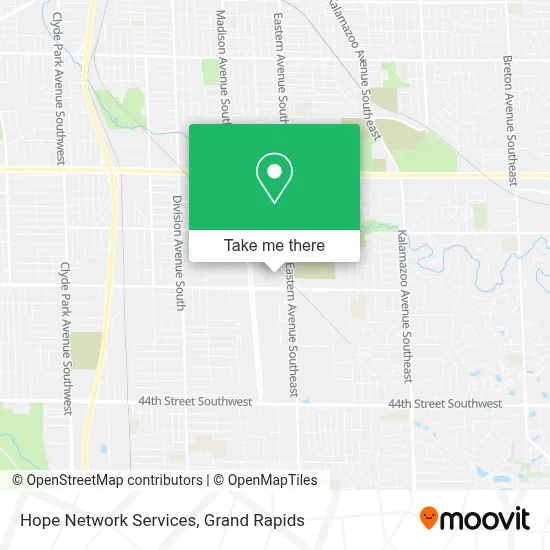 Hope Network Services map