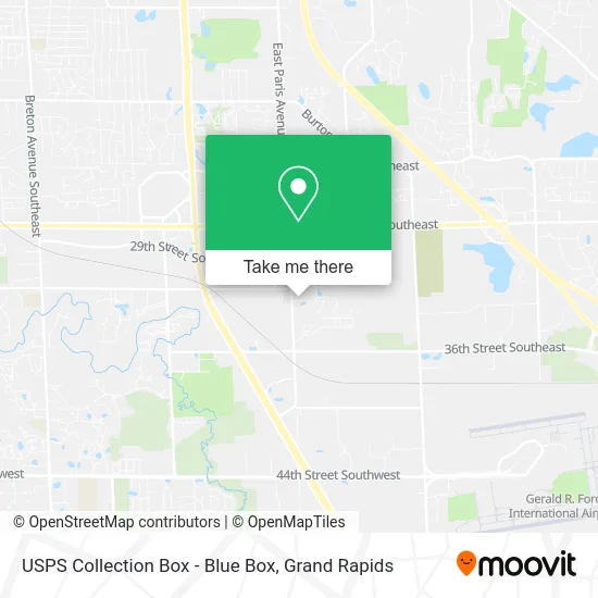 USPS Collection Box - Blue Box map