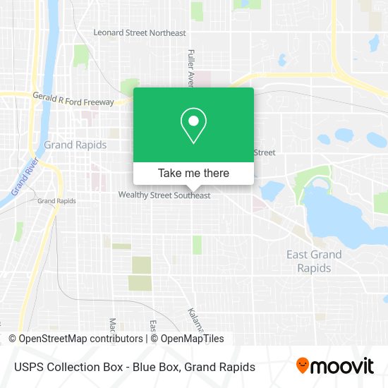 USPS Collection Box - Blue Box map