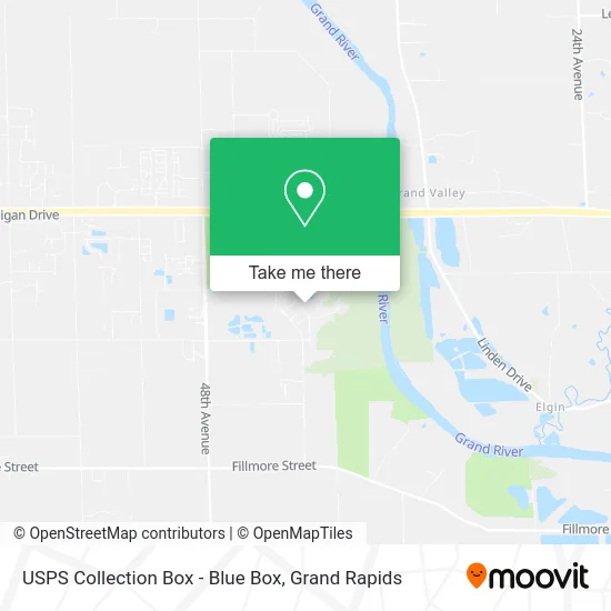 USPS Collection Box - Blue Box map