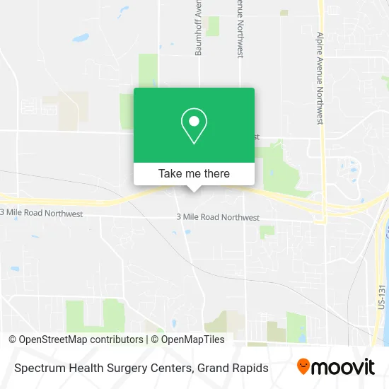 Spectrum Health Surgery Centers map