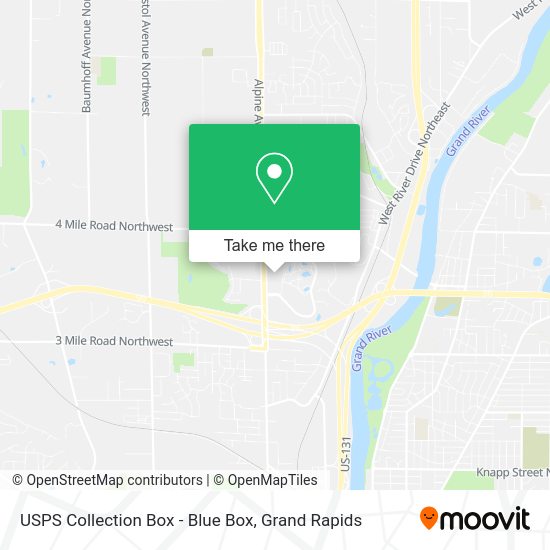 USPS Collection Box - Blue Box map