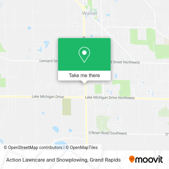 Action Lawncare and Snowplowing map