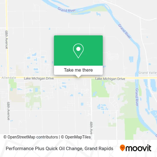 Performance Plus Quick Oil Change map