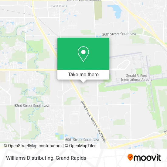 Williams Distributing map