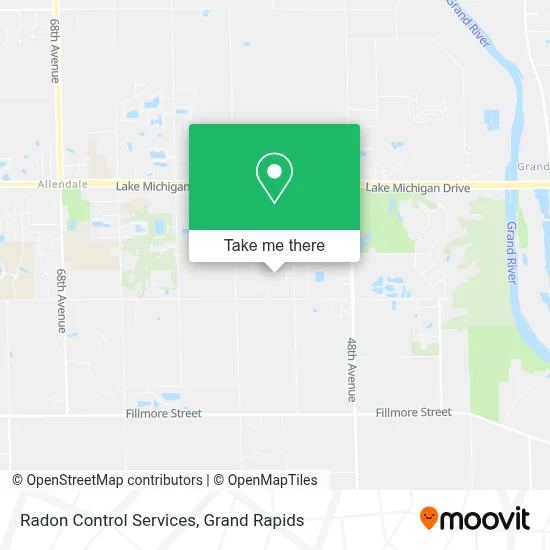 Radon Control Services map