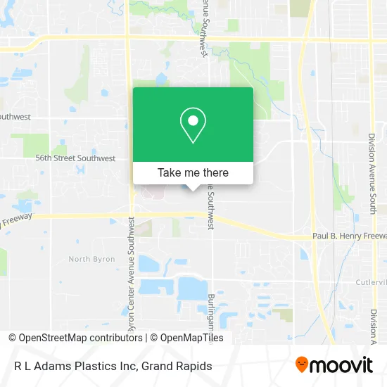 R L Adams Plastics Inc map