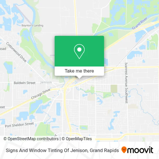 Signs And Window Tinting Of Jenison map