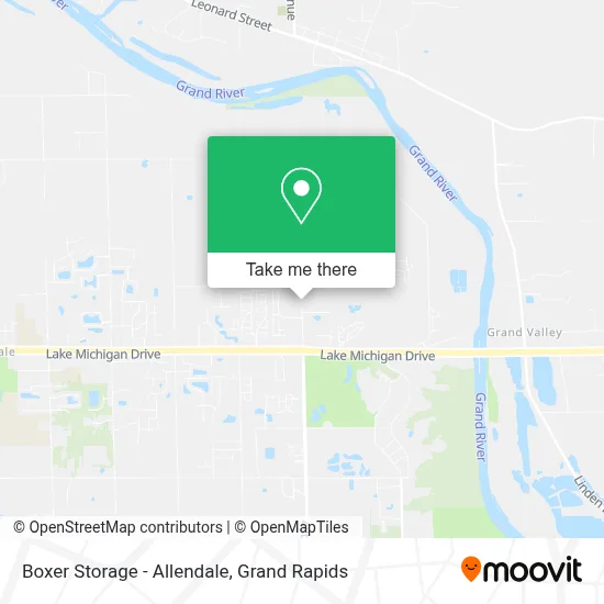 Boxer Storage - Allendale map