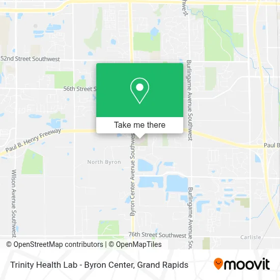 Trinity Health Lab - Byron Center map