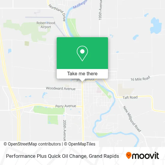 Performance Plus Quick Oil Change map
