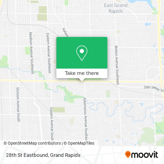 28th St Eastbound map
