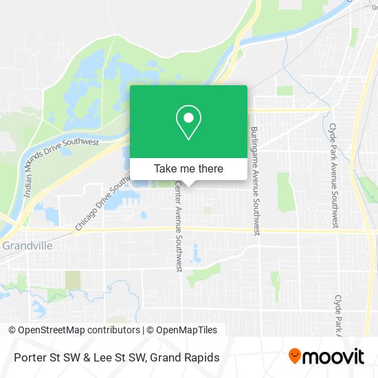 Porter St SW & Lee St SW map