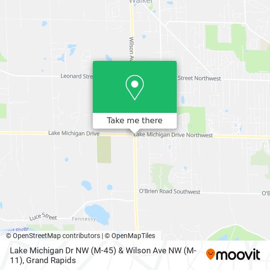 Mapa de Lake Michigan Dr NW (M-45) & Wilson Ave NW (M-11)